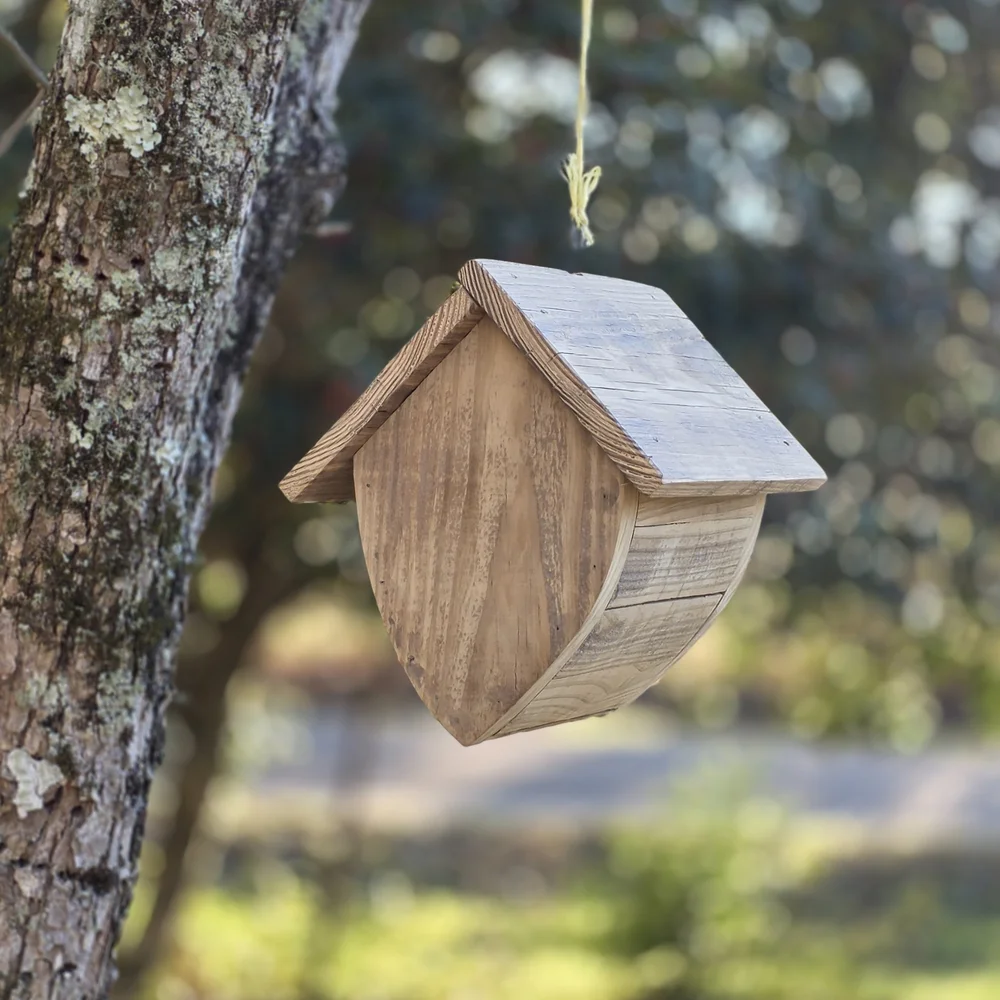 🪵 Handmade Cypress Wood Birdhouse | Rustic Garden Decor